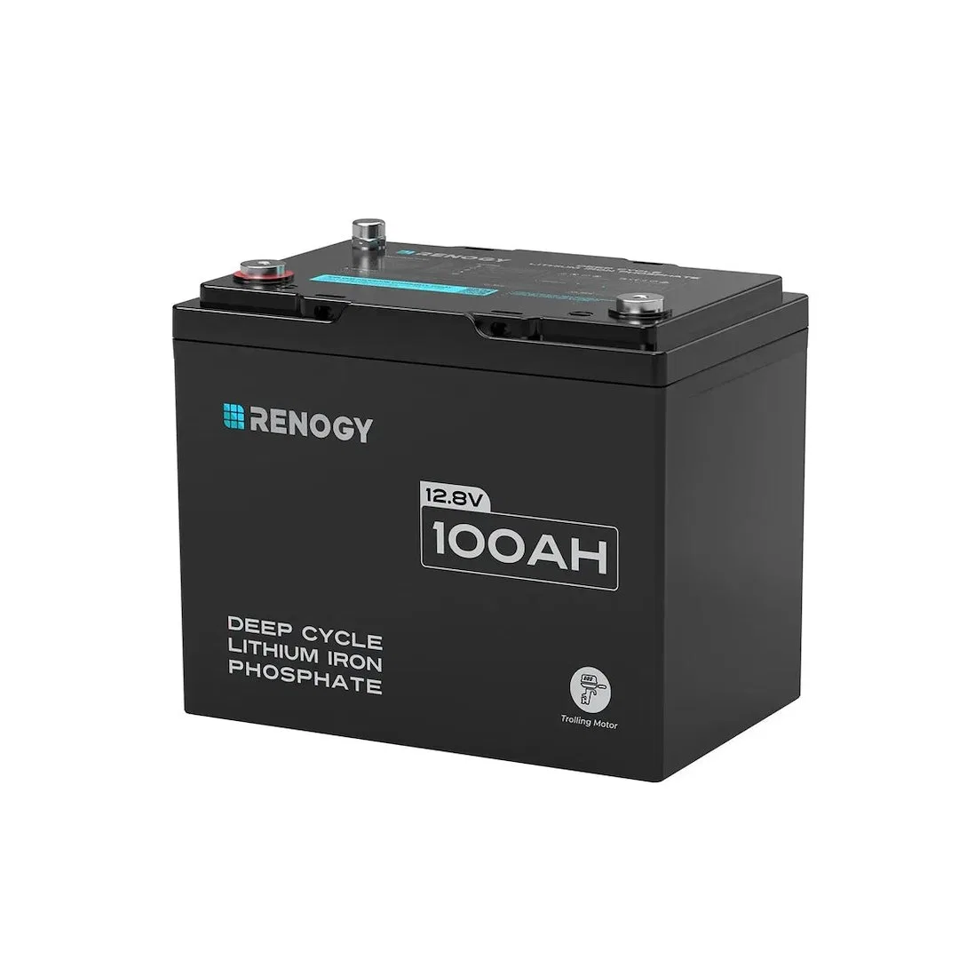 RBT12100LFP-TM-BT-G2-US – RENOGY Battery, Group 24 12 Volt Used For Trolling Motor Top Terminals Lithium Iron Phospha...